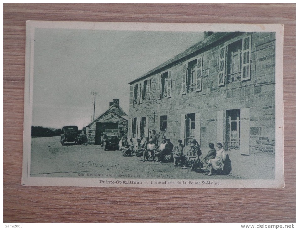 CPA 29 POINTE SAINT MATHIEU HOSTELLERIE TERRASSE - Plougonvelin