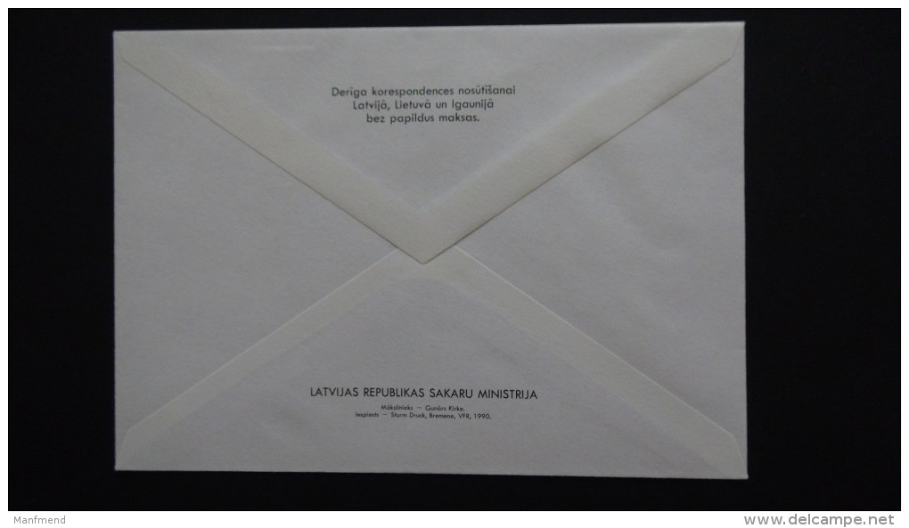 Latvia - 1990 - Mi: U2** - Postal Stationery - Look Scan - Lettland