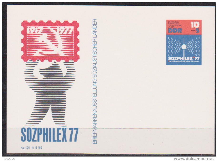 DDR Ganzsache 1977 Nr.P 82 SOZPHILEX 77 ( D 1406 ) - Cartes Postales - Neuves