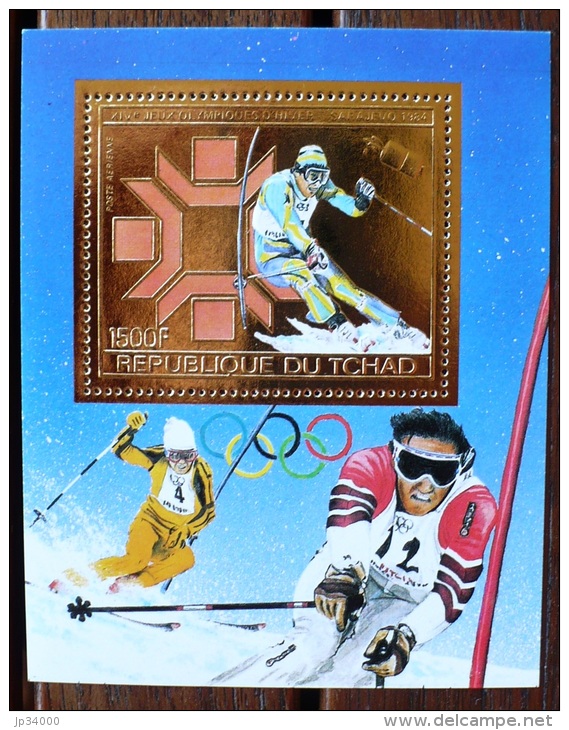 TCHAD Jeux Olympiques, SARAJEVO 84. SKI, SLALOM ** Bloc N° Yvert 256. MNH - Invierno 1984: Sarajevo