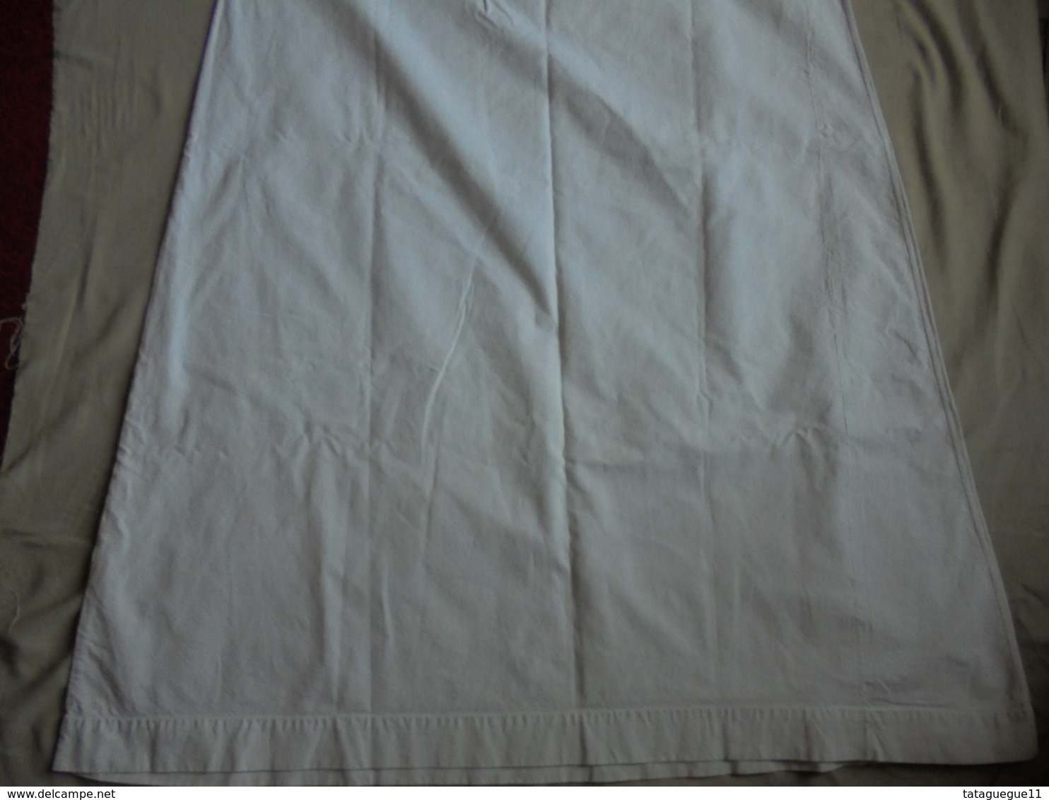 Ancien - Grande chemise pour femme en drap (métis ?) Monogramme AC