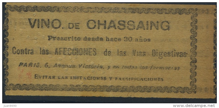 BILLETE DE BARCELONA TRAMWAYS COMP. LTD. CON PROPAGANDA // 1900 // VER NOTA - Europe