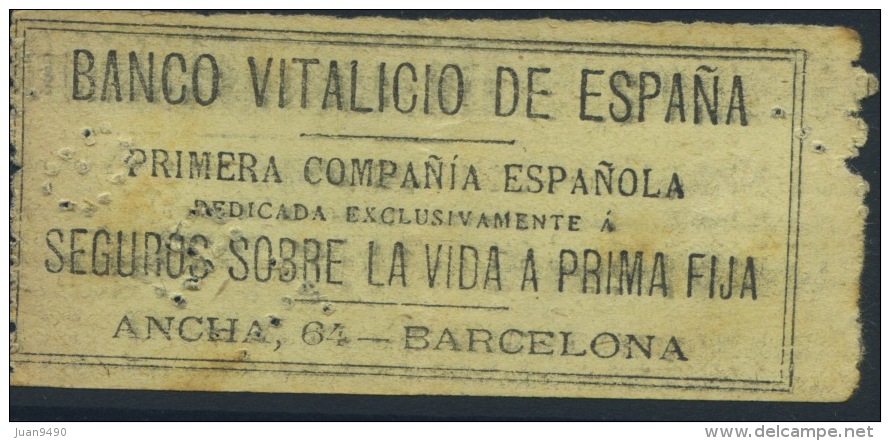 BILLETE DE BARCELONA TRAMWAYS COMP. LTD. CON PROPAGANDA // 1900 // VER NOTA - Europe