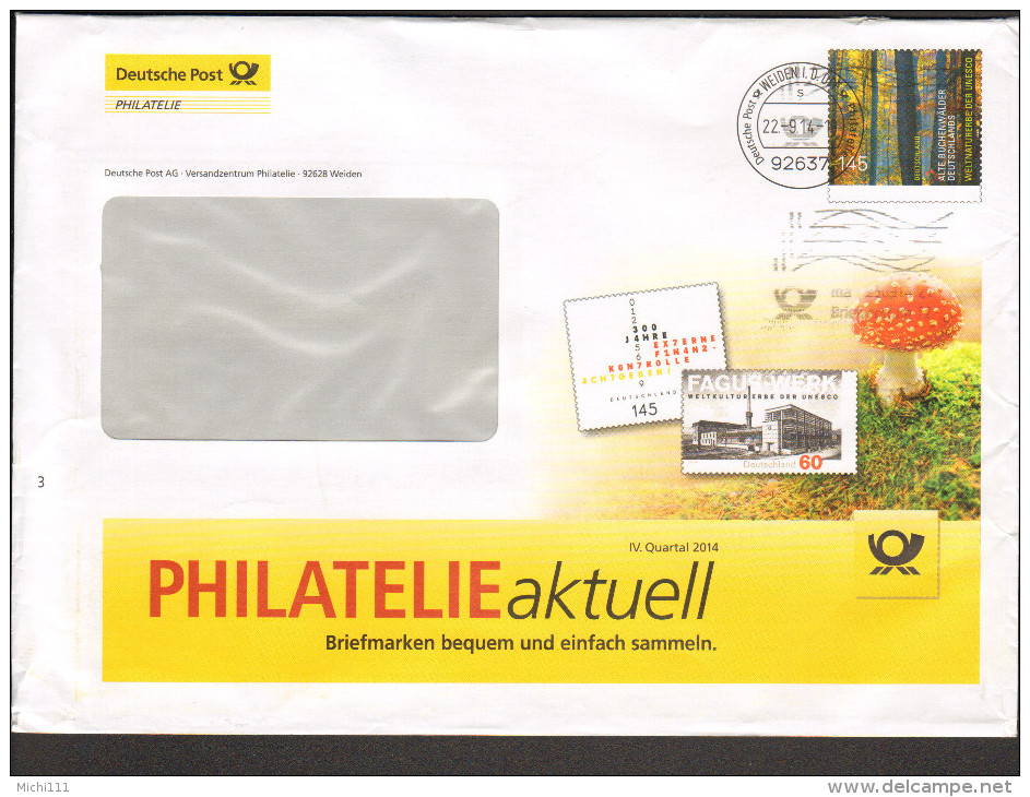 Plusganzsache Der Deutschen Post Von 2014 - Covers - Used