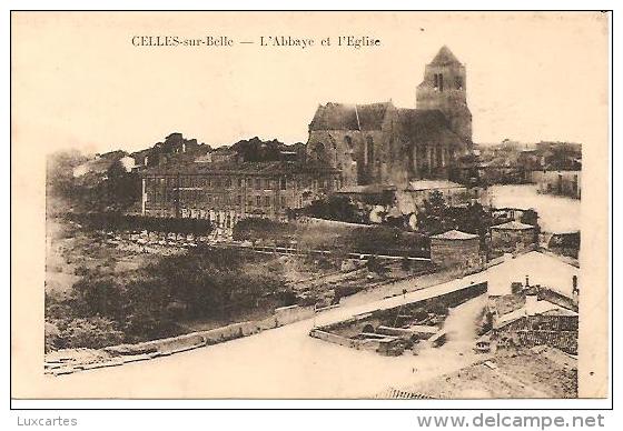 CELLES SUR BELLE. L' ABBAYE ET L' EGLISE. - Celles-sur-Belle