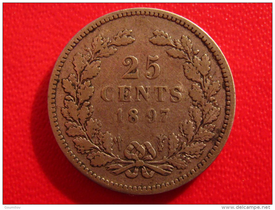 Pays-Bas - 25 Cents 1897 2737 - 25 Cent