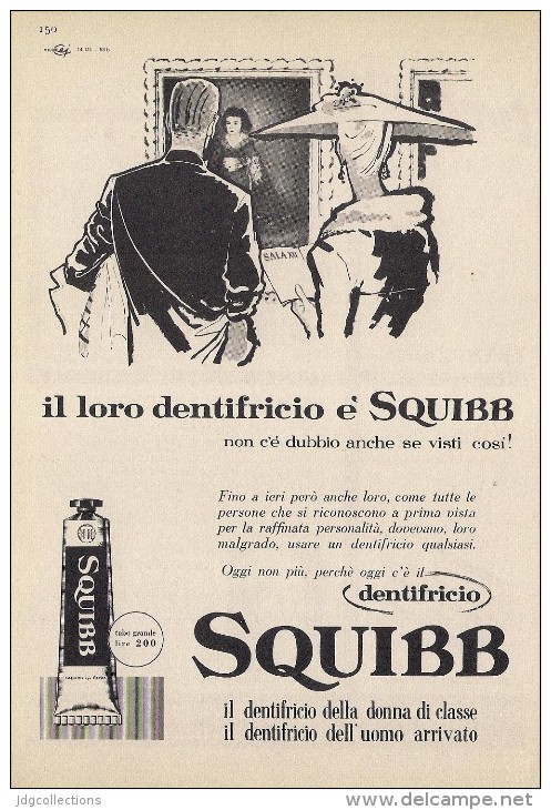 # DENTIFRICIO  SQUIBB 1950s Advert Pubblicità Publicitè Reklame Toothpaste Zahnpaste Oral Dental Healthcare - Attrezzature Mediche E Dentistiche