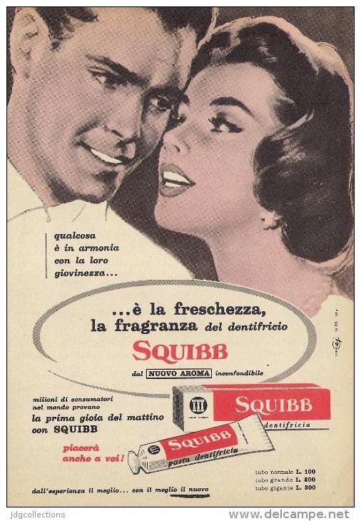 # DENTIFRICIO  SQUIBB 1950s Advert Pubblicità Publicitè Reklame Toothpaste Zahnpaste Oral Dental Healthcare - Attrezzature Mediche E Dentistiche