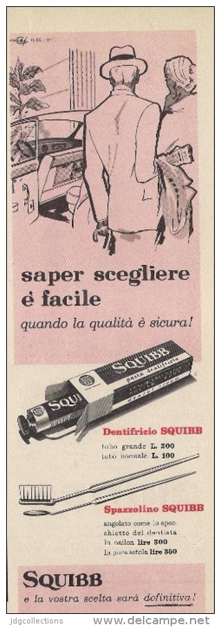 # DENTIFRICIO  SQUIBB 1950s Advert Pubblicità Publicitè Reklame Toothpaste Zahnpaste Oral Dental Healthcare - Attrezzature Mediche E Dentistiche