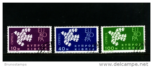 CYPRUS - 1962  EUROPA SET FINE USED - Nuovi