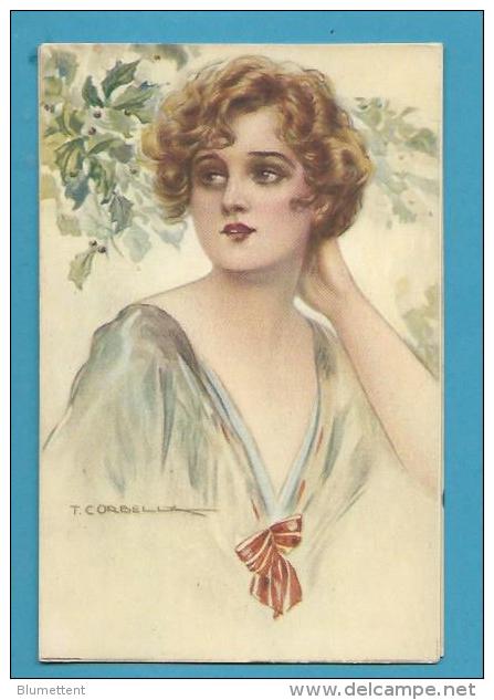 CPA 332-3 Art Nouveau Art Déco Portrait Jeune Femme Houx Par CORBELLA - Corbella, T.