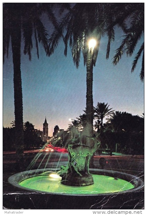 Libya Libye - Tripoli - The Gazzelle Fountain - Mailed 1976 - Libyen