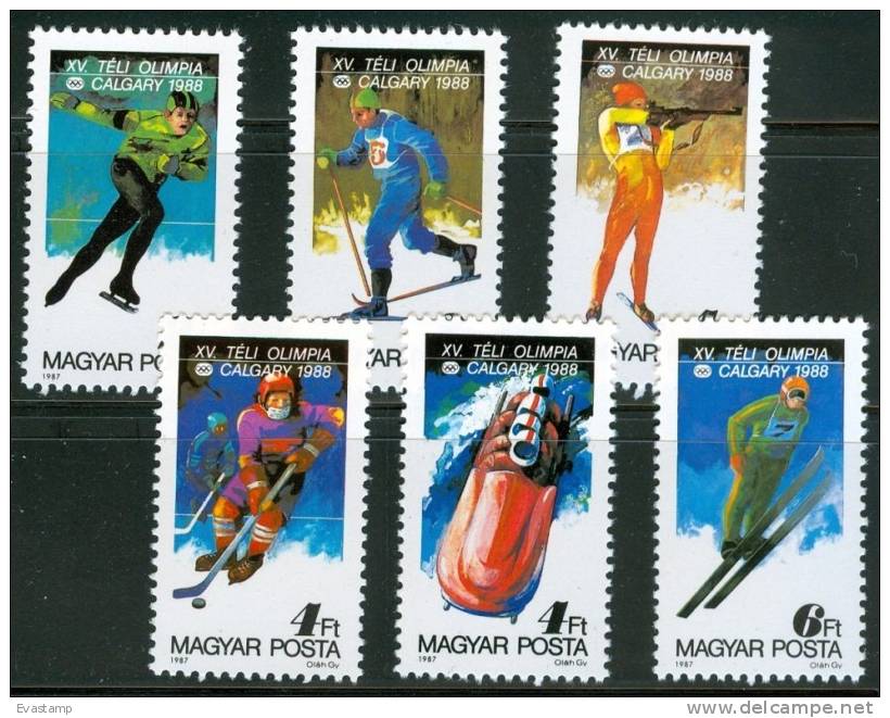 HUNGARY-1987. Winter Olympics,Calgary Cpl.Set MNH!! - Neufs