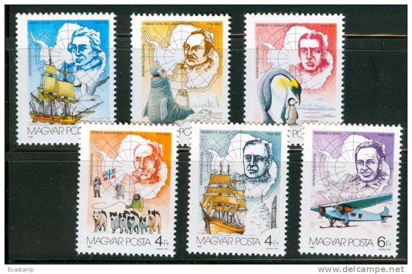 HUNGARY-1987. Antarctic Research Cpl.Set MNH!! - Unused Stamps