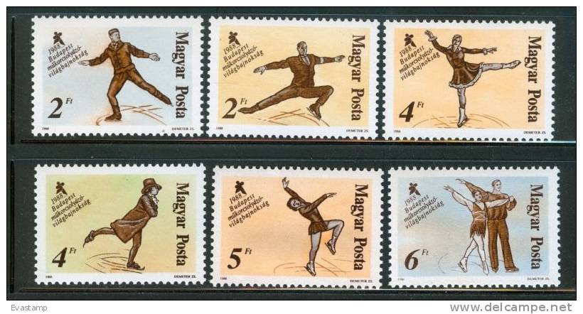 HUNGARY - 1988.World Figure Skating Championships Set MNH! - Neufs