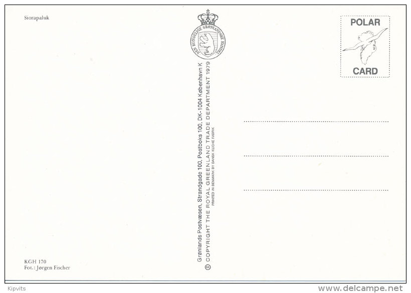 Siorapaluk KGH Postcard Unused 1979 - Groenland