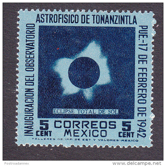 Mexico, Scott #775, Mint Hinged, Total Solar Eclipse,  Issued 1942 - Mexico