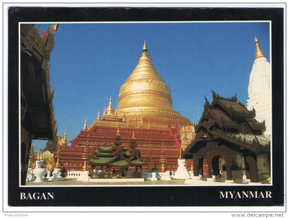 MYANMAR (BURMA) - SHWEZIGON PAGODA BAGAN / THEMATIC STAMP-MUSIC INSTRUMENTS - Myanmar (Burma)
