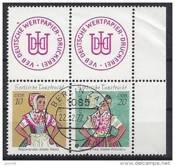 Germany  (DDR) 1971  Sorbische Madchen-Tanztrachten  (o) Mi.1723-1724 - Used Stamps