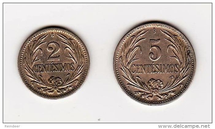 * URUGUAY Año 1941: 2 Monedas - Níquel - Uruguay