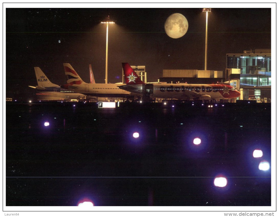 (631) Switzerland - Zurich Airport At Night - Aerodrome