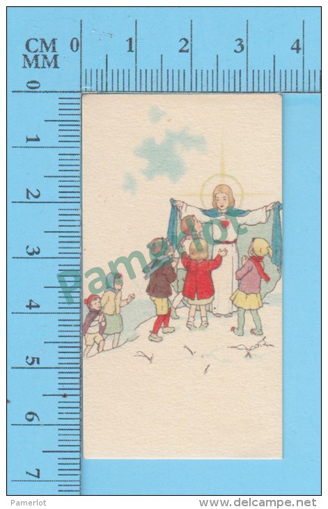 Petites Image Pieuse ( KGO Serie 12/5  Pour Enfants, à Moi Les Petit Enfants) Holy Cards Santini 2 Scans - Devotion Images