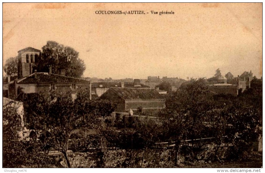 79-COULONGES S/AUTIZE..VUE GENERALE...CPA - Coulonges-sur-l'Autize