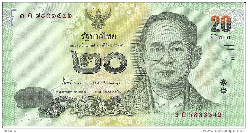 THAILLANDE - 20 Bahts 2013 UNC - Thailand