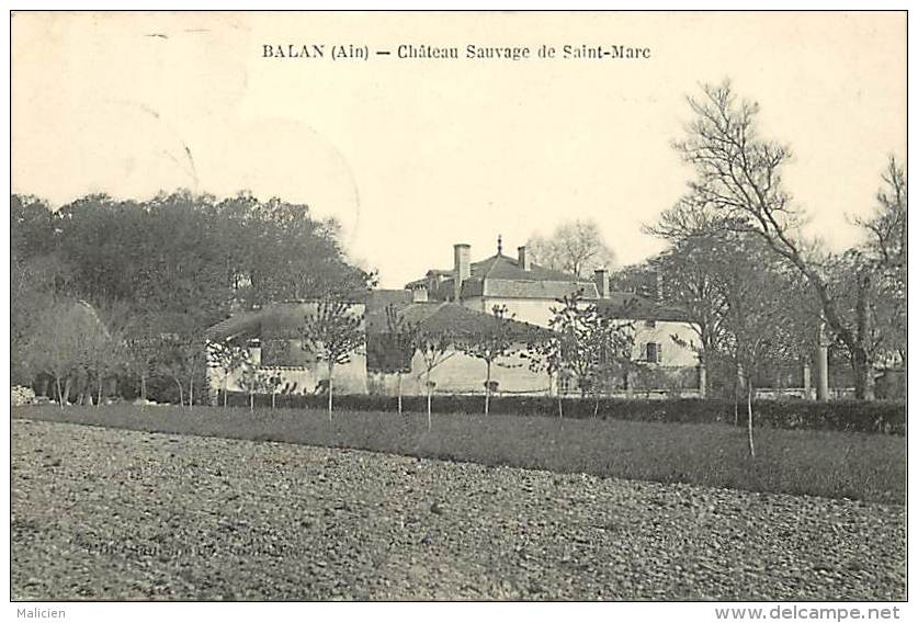 - Ref -H490- Ain - Balan - Chateau Sauvage De Saint Marc - Carte Bon Etat - - Non Classés