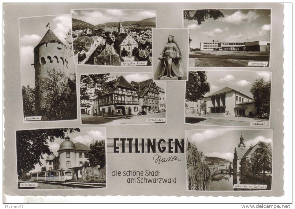 CPSM ETTLINGEN (Allemagne-Bade Wurtemberg) - 8 Vues - Ettlingen