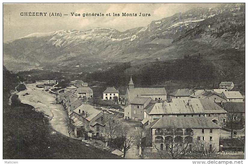 - Ref -H488 - Ain - Chezery - Vue Generale Et Les Monts Du Jura -  Carte Bon Etat - - Non Classés