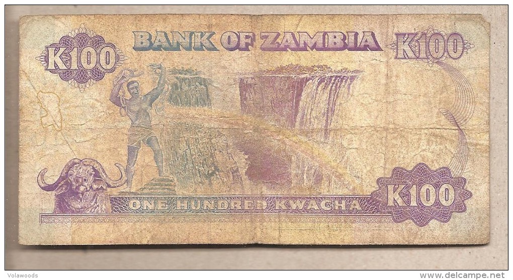 Zambia - Banconota Circolata Da 100 Kwacha - Sambia