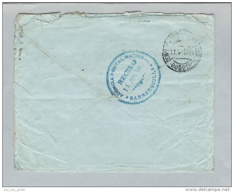 DR 1925-05-23 Scadta-Flugbrief Dresden>Bogota - Lettres & Documents