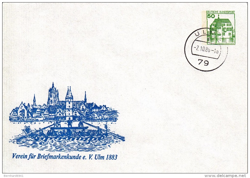 PU 113/32  Verein Für Briefmarkenkunde E.V. Ulm 1883 - Privatumschläge - Gebraucht