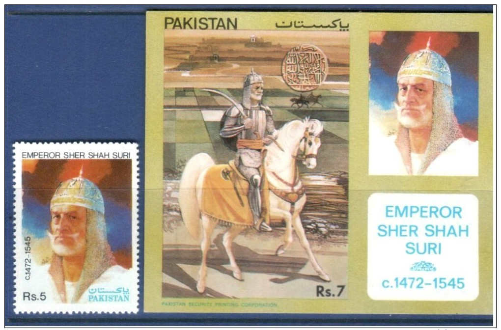 Pakistan  1991 Sher Shah Suri, Stamp &  M/Sheet  MNH - Pakistan