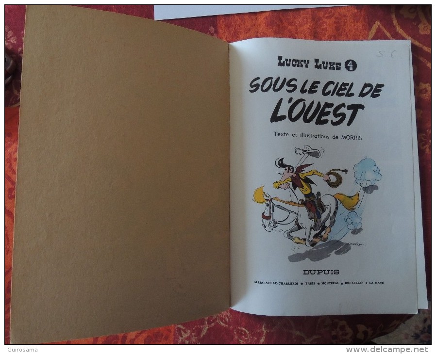Morris : Lucky Luke - N°4 : Sous Le Ciel De L'ouest - © 1969 - Edition Dupuis - 47 P.  - état Moyen - Lucky Luke