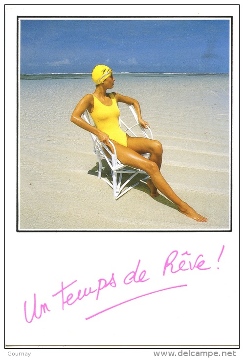 Pin Up - Maillot De Bain Bonnet - Jaune (plage) Ed EPJ Pornichet N°16 "Un Temps De Rêve" - Pin-Ups