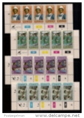 CISKEI, 1982, MNH Control Strip Stamps, Cecilia Makiwane M 22-25 - Ciskei