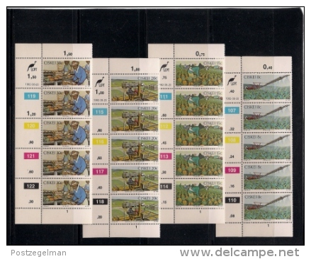 CISKEI, 1982, MNH Control Strip Stamps,Pineapple Industry M 26-29 - Ciskei