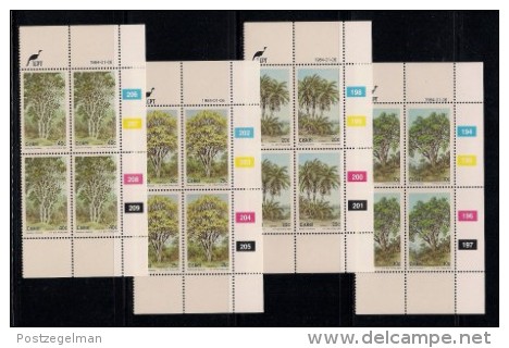 CISKEI, 1984, MNH Control Block Stamps, Indigenous Trees, M 52-55 - Ciskei