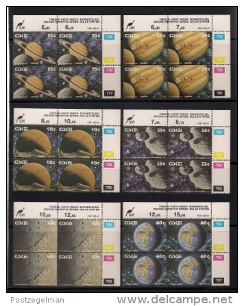 CISKEI, 1991, MNH Control Block Stamps, Definitives Solar System,  M 192-206 - Ciskei