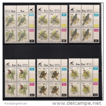 CISKEI, 1981-1990, MNH Control Block Stamps, Definitives Birds Various Years  M 5-21 (11 Values Only) - Ciskei