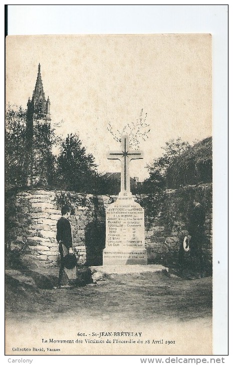 St Jean-Brévelay  Le Monument Des Victimes Du 28 Avril 1901 - Saint Jean Brevelay