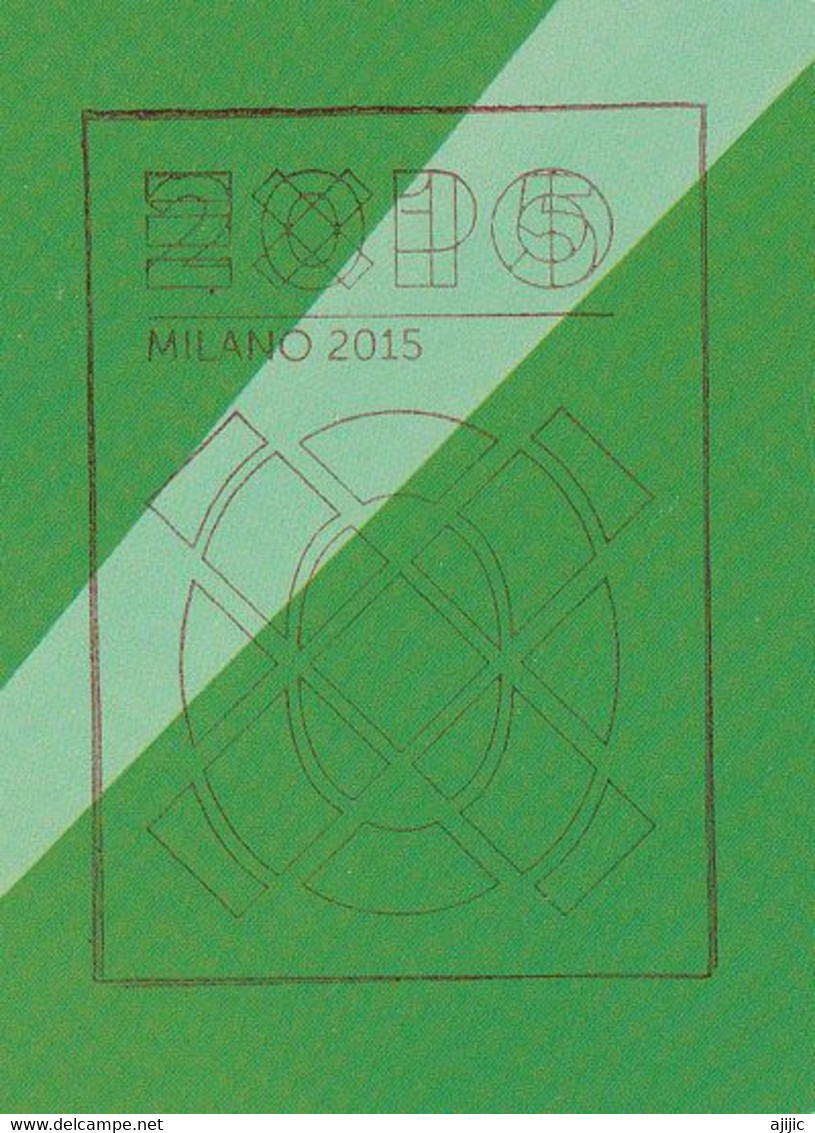 EXPO MILANO 2015 .  Souvenir. (eventail) Grandeur 29 X 21 Cm  (deux Photos, 2 Cotés) - 2015 – Milan (Italie)