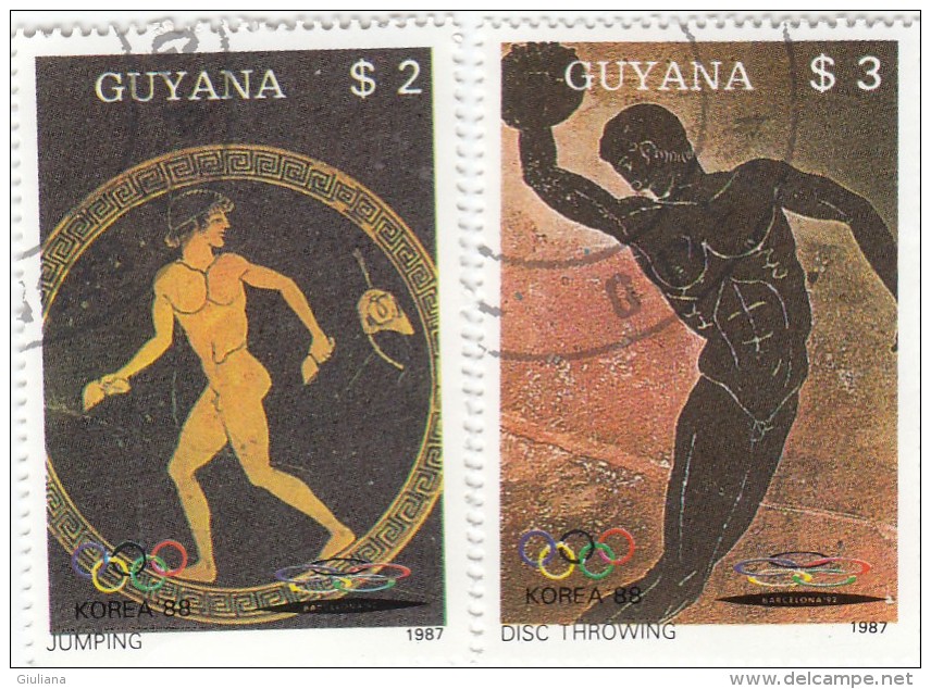 GuyanaBritannica - 2 Val. Used  Seul ´88 - Britisch-Guayana (...-1966)