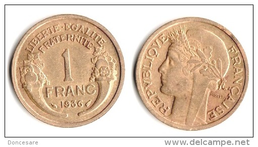 ** 1 FRANC MORLON  1936 ETAT TTB+  ** B36 ** - 1 Franc