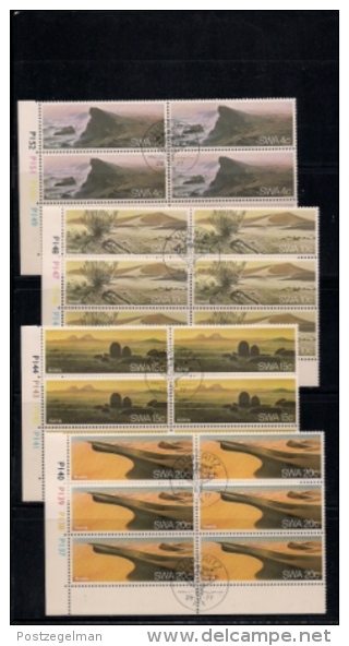 SOUTH WEST AFRICA, 1977, CTO Control Strips, Namibian Desert, M 427-430 - South West Africa (1923-1990)