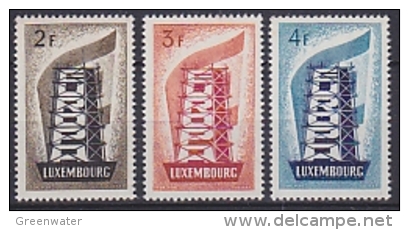 Europa Cept 1956 Luxemburg 3v Original Gum ** Mnh (23728) - 1956