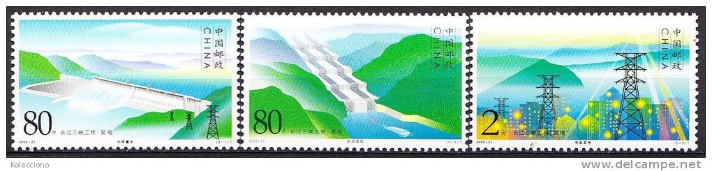 China 2003 Yvert 4106 / 08, The Three Gorges Dam Project, MNH - Ongebruikt