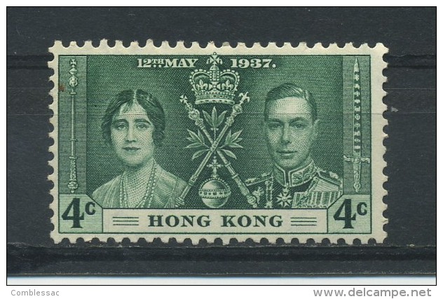 HONG  KONG   1937      Coronation    4c  Green      MH - Ungebraucht